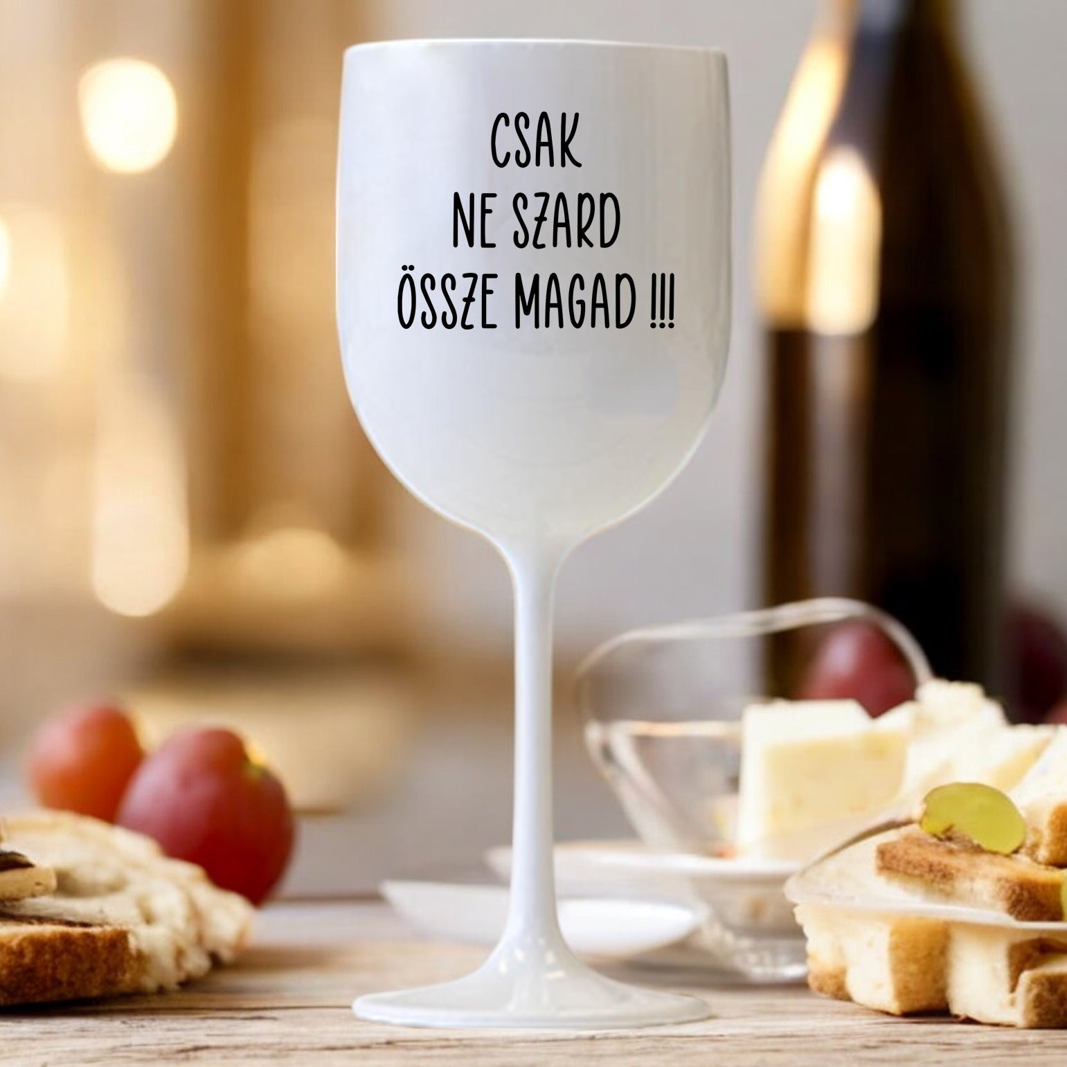 Borospoharak Csak Ne Szard Össze Magad Fehér - Lovelo