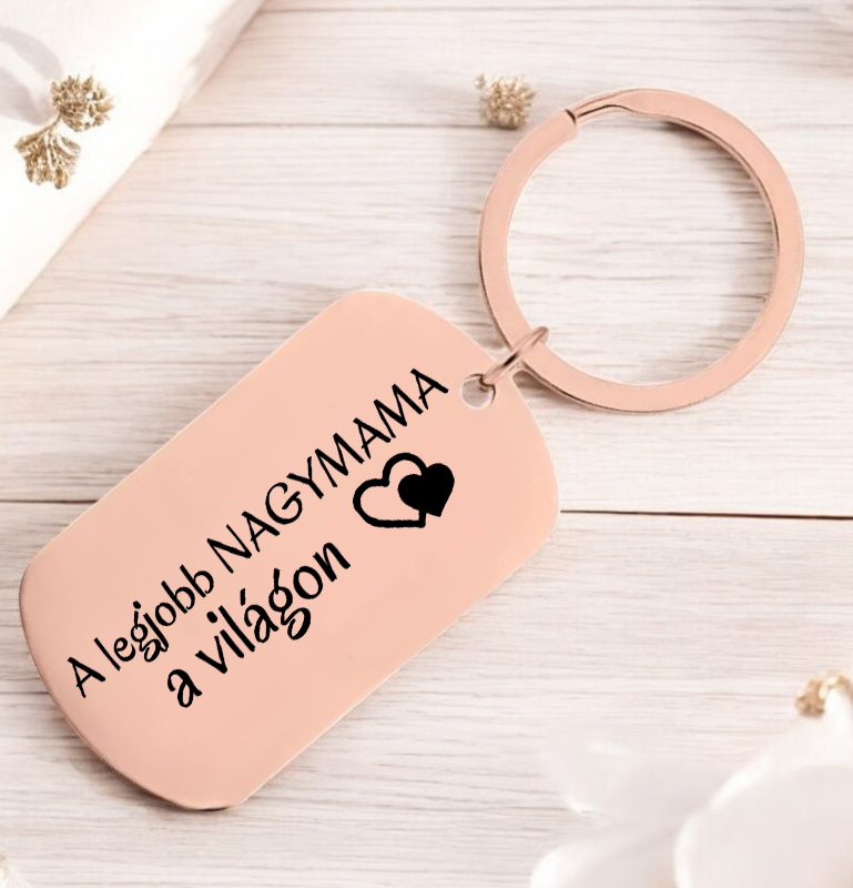 A legjobb nagymama a világon Fém kulcstartó - Lovelo