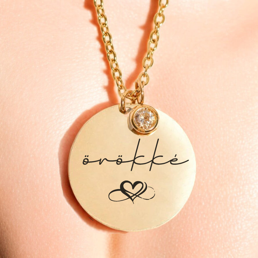 Luxus Nyaklánc - Cirkónia medál láncon - örökké - Lovelo